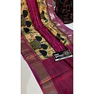 IG7271  pure crape Mangalagiri border 