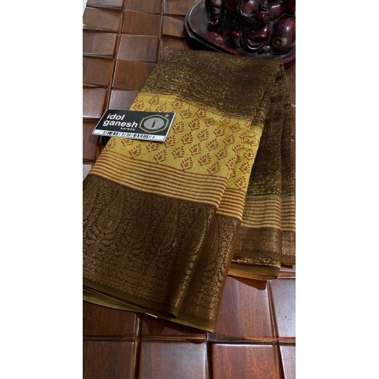 IG7292 pure handloom Maheswari kanchi weaving 