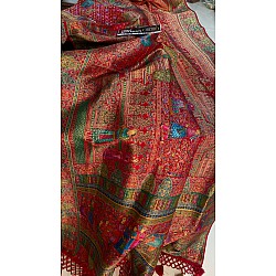IG7300:lite weight pure munga crape pashmina weaving  