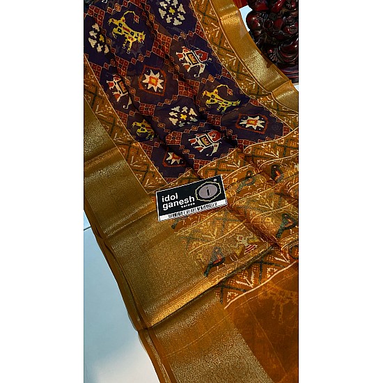 IG7305pure georgette kanchi weaving border  