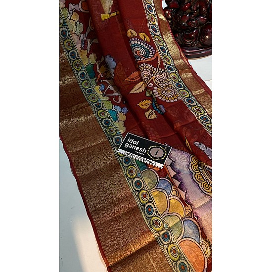 IG7305pure georgette kanchi weaving border  