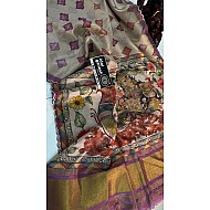 IG7326 lite weight pure soft crape jari weaving 