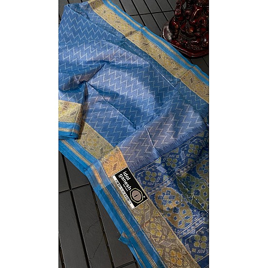IG7349:lite weight fine tusser ikkat weaving sarees  