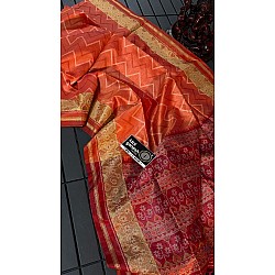 IG7350:lite weight fine tusser ikkat weaving sarees  