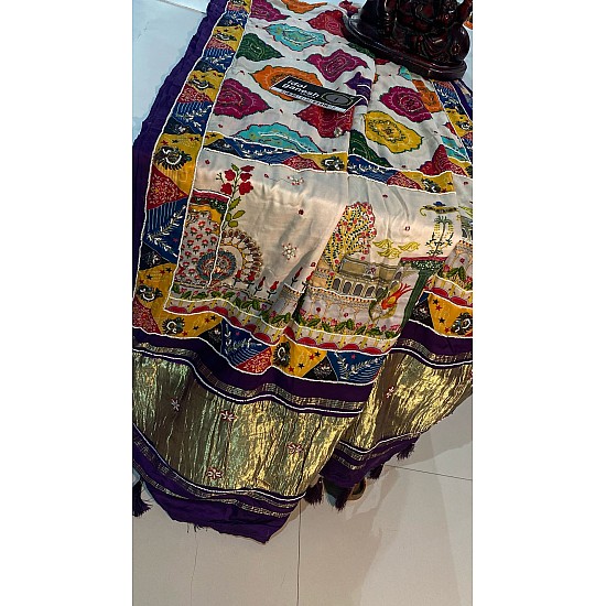 IG7358:lite weight pure gazzi silk and jari pallu  