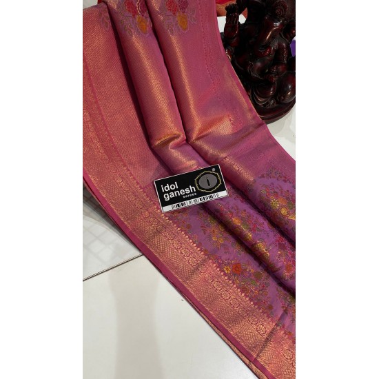 IG7393:lite weight pure silk self jari weaving