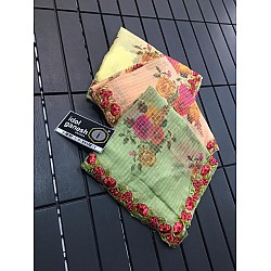 IG74 Light weight chiffon printed sarees