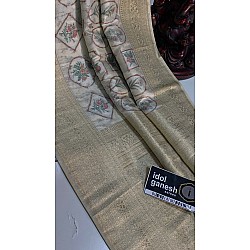 IG7414:lite weight mona tusser kanchi weaving border 