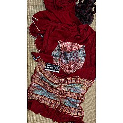 IG7415pure gazzi silk jari lakdi patta pallu  