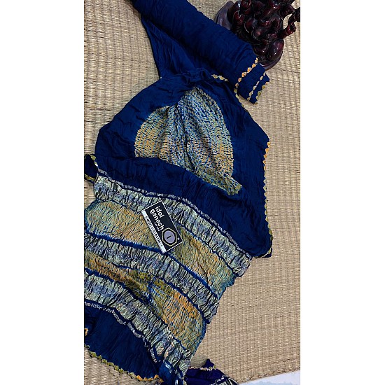 IG7415pure gazzi silk jari lakdi patta pallu  