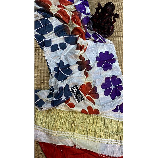 IG7419 pure gazzi silk lakdi patta jari pallu 