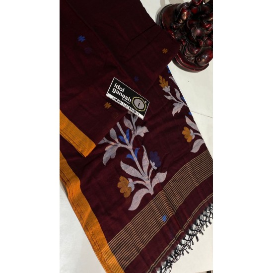 IG7447:pure handloom cotton kadhi sarees IG7447:pure handloom cotton kadhi sarees