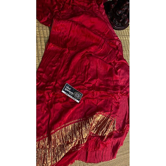 IG7480:pure gazzi silk lagdi patta jari pallu  