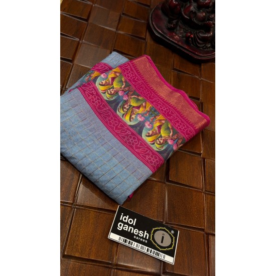 IG7485: lite weight Mangalagiri Tusser sarees  