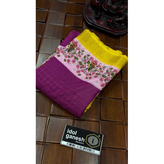 IG7485: lite weight Mangalagiri Tusser sarees IG7485: lite weight Mangalagiri Tusser sarees