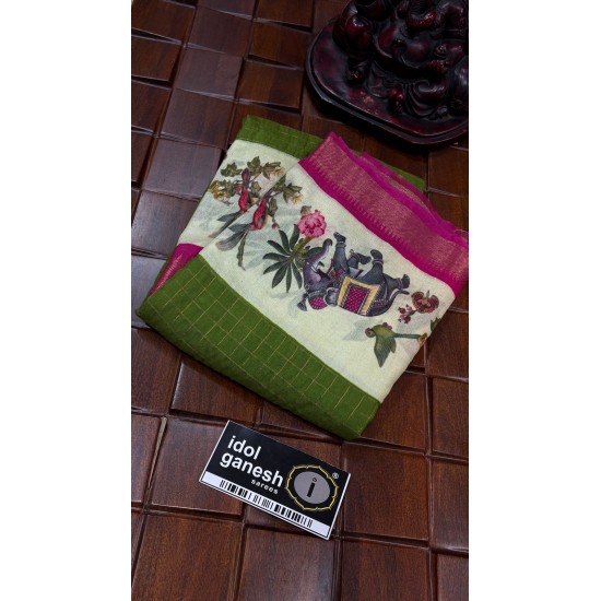 IG7485: lite weight Mangalagiri Tusser sarees  