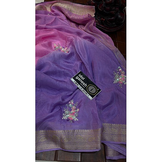 IG7502: lite weight pure HO crape kanchi weaving  