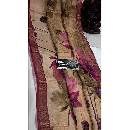 IG7557:pure handloom kanchi crape weaving border IG7557:pure handloom kanchi crape weaving border