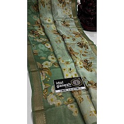 IG7560pure handloom kanchi crape weaving  border  