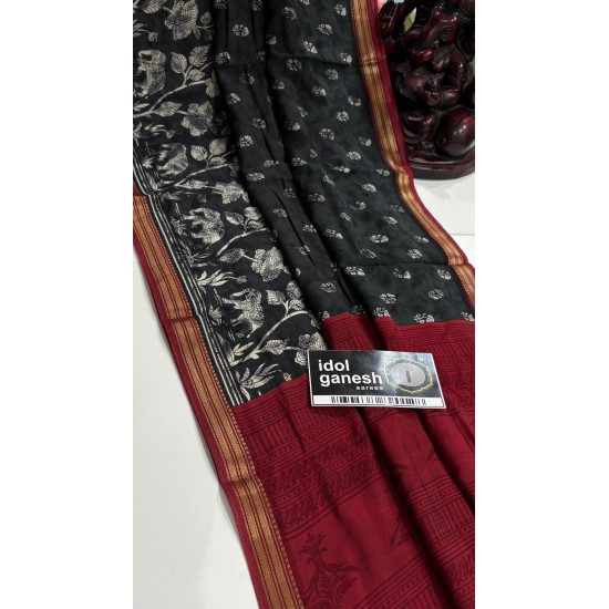 IG7565lite weight pure assami crape kanchi weaving border IG7565lite weight pure assami crape kanchi weaving border