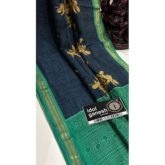 IG7568 weight pure assami crape kanchi weaving border  
