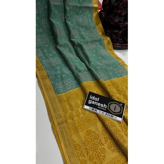 IG7569lite weight pure assami crape kanchi weaving border