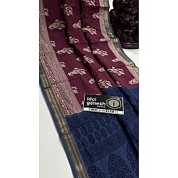 IG7571:lite weight pure assami crape kanchi weaving border IG7571:lite weight pure assami crape kanchi weaving border