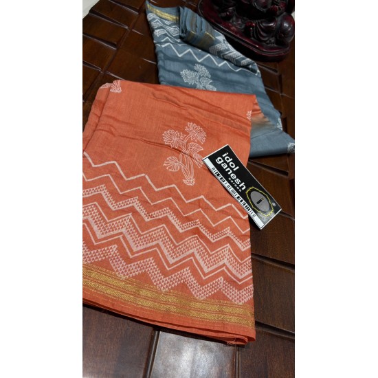 IG7578:lite weight pure assami crape kanchi weaving border  
