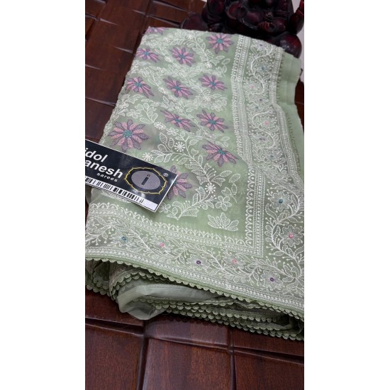 IG7610 lite weight pure chiffon sarees 