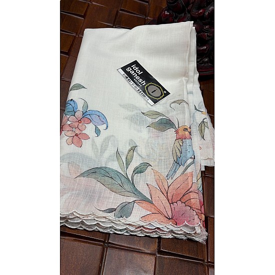 IG7660 lite weight Lenin print sarees 
