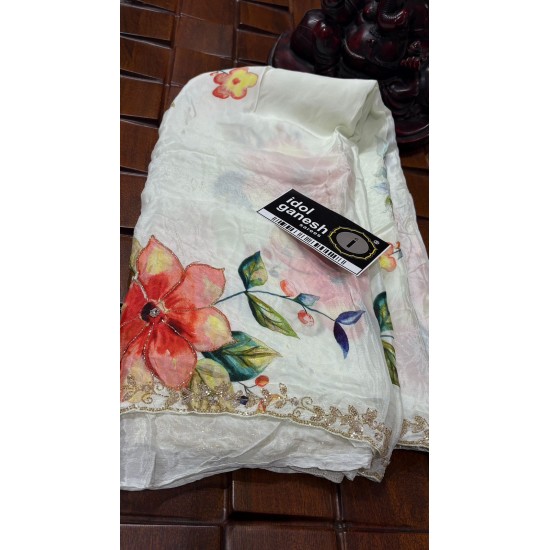IG7676 pure crape flowerle print 