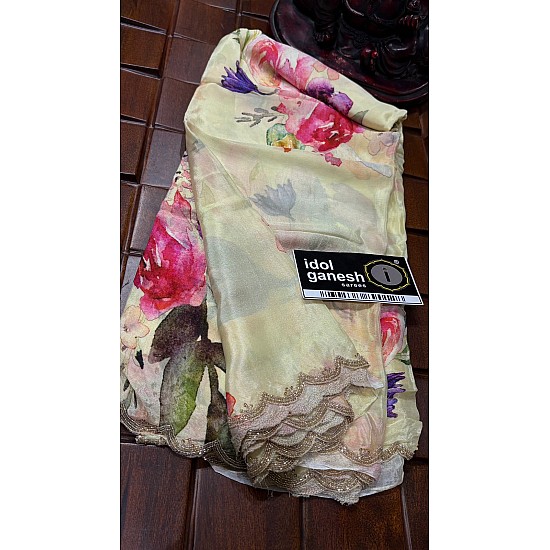 IG7678 pure crape flowerle print 