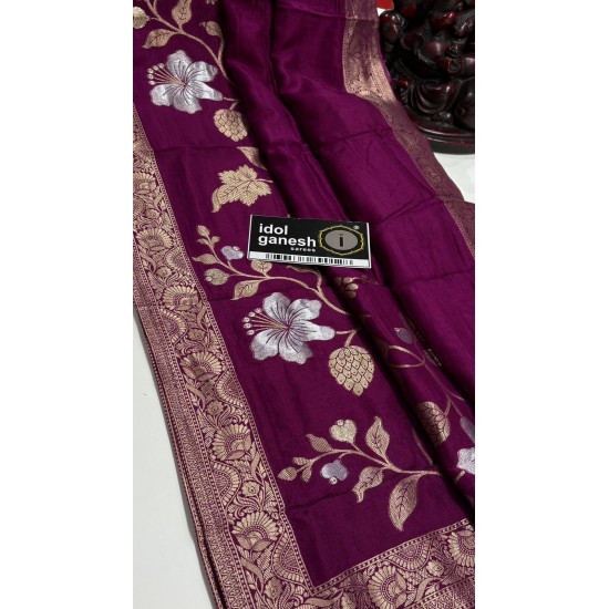 IG7693  lite weight pure munge silk pattu  