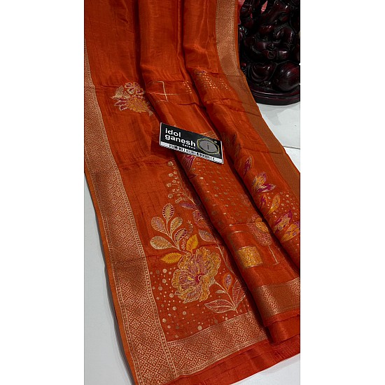 IG7694  lite weight pure munge silk pattu 