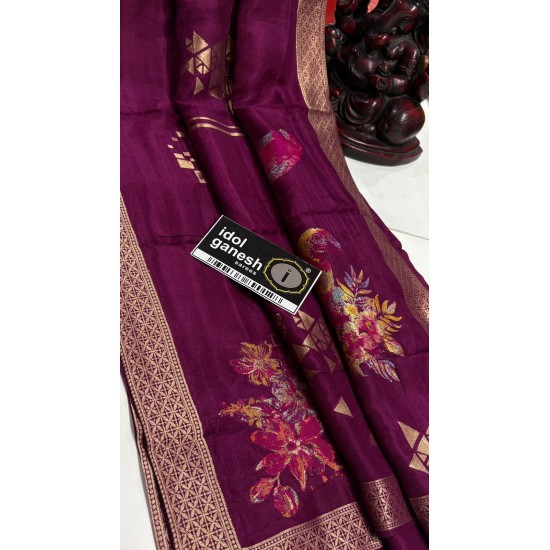 IG7695 lite weight pure munge silk pattu 
