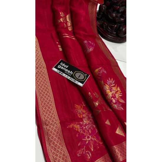 IG7695 lite weight pure munge silk pattu 