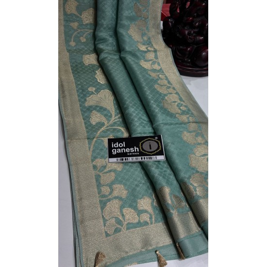 IG7708 lite weight pure tissue kathan sarees IG7708 lite weight pure tissue kathan sarees
