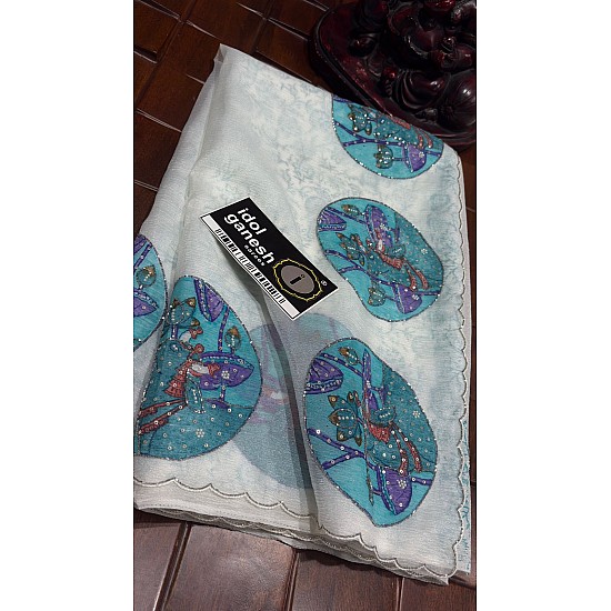 IG7719:lite weight pure chiffon crush print  