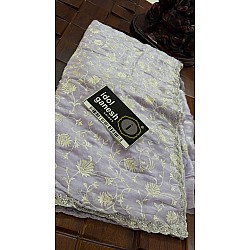 IG7746:lite weight pure tissue chiffon jale Embridory 