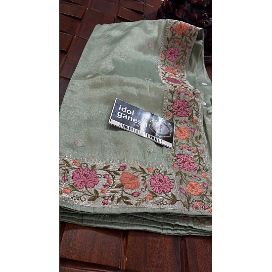 IG7747:lite weight pure muslin tissue sarees 