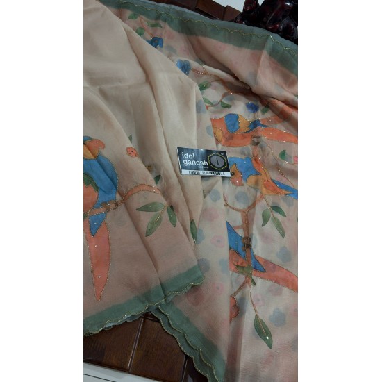 IG7751te weight pure crape crush touch hand printed sarees IG7751te weight pure crape crush touch hand printed sarees