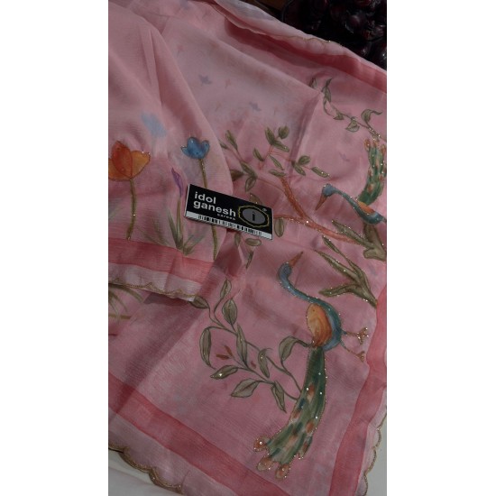 IG7752:lite weight pure crape crush touch hand printed sarees IG7752:lite weight pure crape crush touch hand printed sarees