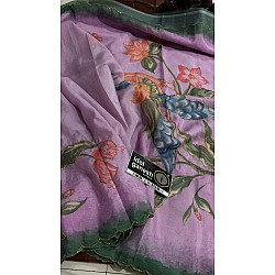 IG7753:lite weight pure crape crush touch hand printed sarees IG7753:lite weight pure crape crush touch hand printed sarees