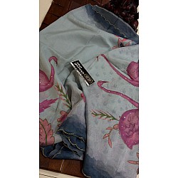 IG7754:lite weight pure crape crush touch hand printed sarees IG7754:lite weight pure crape crush touch hand printed sarees