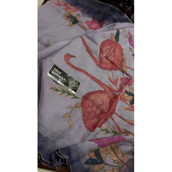 IG7754:lite weight pure crape crush touch hand printed sarees IG7754:lite weight pure crape crush touch hand printed sarees