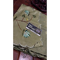 IG7759:lite weight pure muslin hand print sarees  