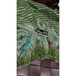 IG7773:lite weight pure muslin crush hand print  