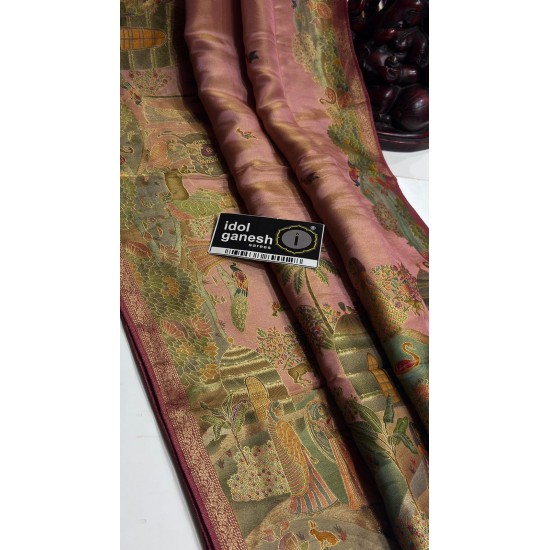 IG7781:lite weight pure soft one grame tissue weaving sarees 