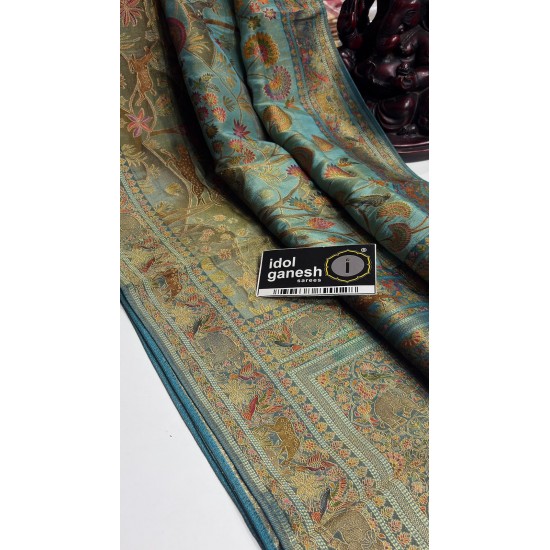 IG7782:lite weight pure soft one grame tissue weaving sarees 5907/-