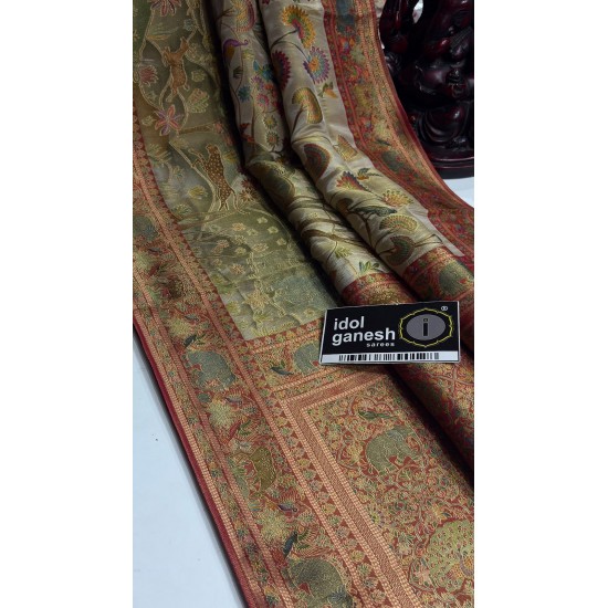 IG7782:lite weight pure soft one grame tissue weaving sarees 5907/-